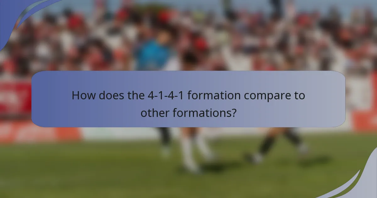 How does the 4-1-4-1 formation compare to other formations?