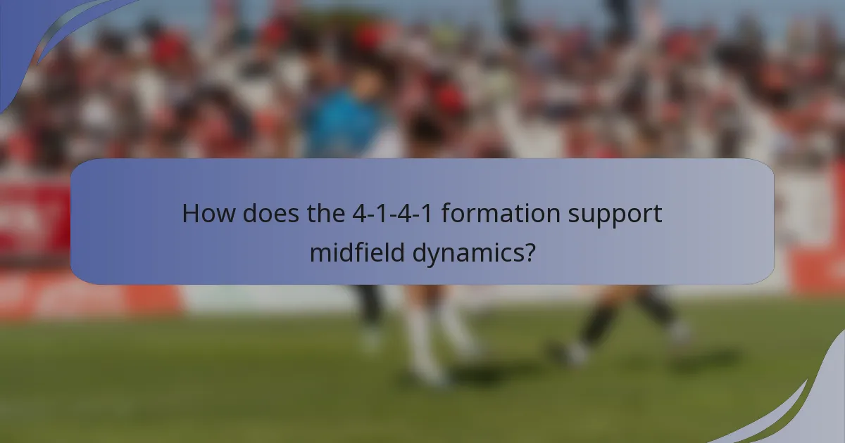 How does the 4-1-4-1 formation support midfield dynamics?