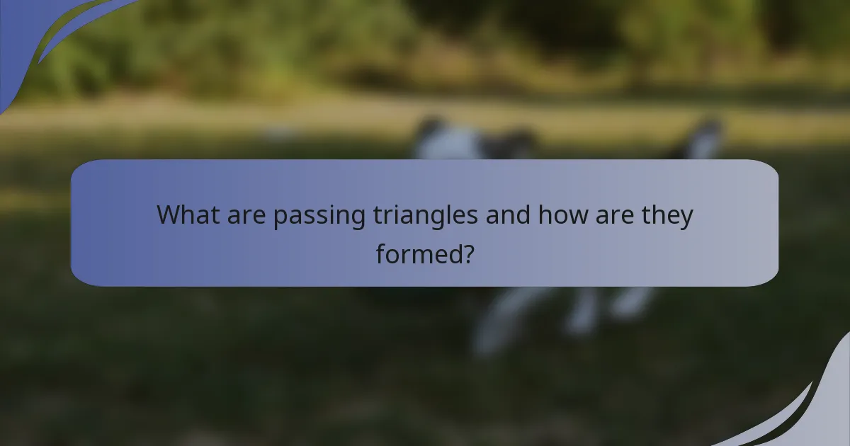 What are passing triangles and how are they formed?