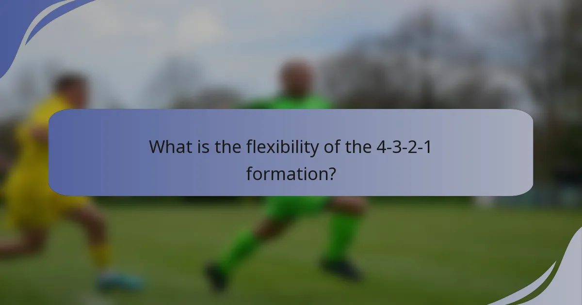 What is the flexibility of the 4-3-2-1 formation?